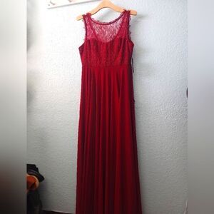 cause for commotion red pleated bustier maxi dress Lulus Cause for Commotion Red Pleated Bustier Maxi Dress Size medium
